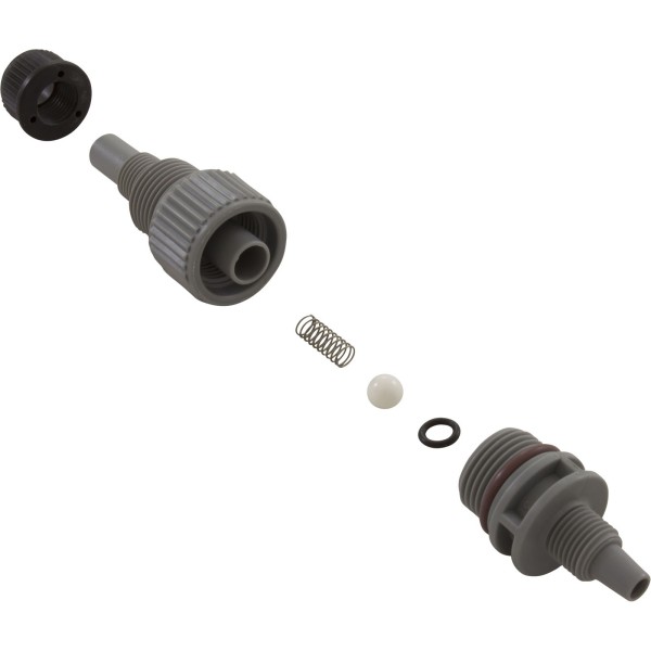Injection Fitting, Blue-White, 1/2" & 1/4"mpt, 3/8"od tube, 6psi : C-395N-6A