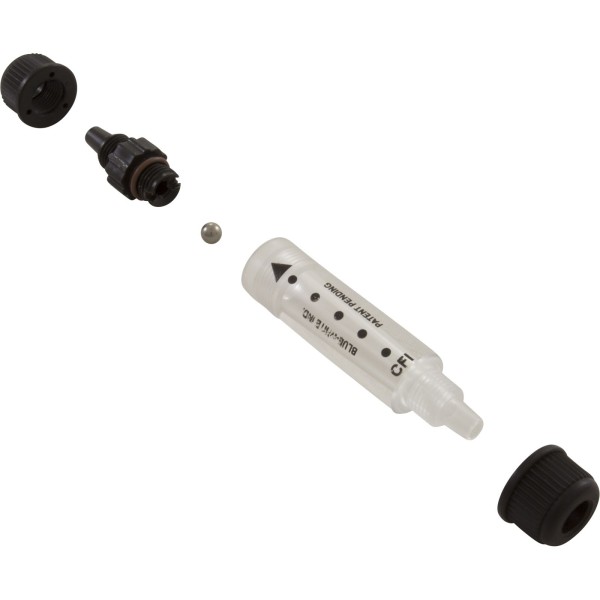 Flow Indicator, Blue-White, for 3/8"od tubing, SS Bobbin : FI-100S-6V