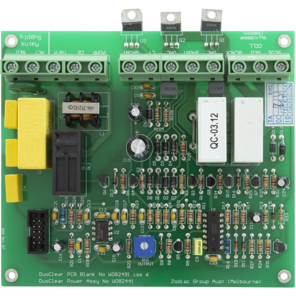 PCB Assembly, Zodiac DuoClear Control : W082441