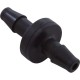 Check Valve, Ozone, AquaSunOzone, 1/4" Barb Kynar, Black : 691