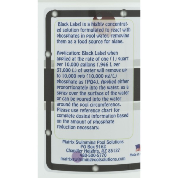 Phosphate Remover, Matrix Black Label, 64oz : C006609-BT64OF