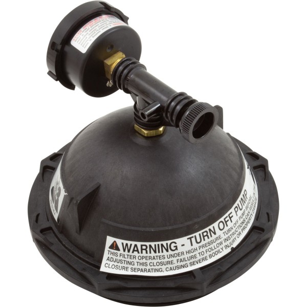 Tank Lid Kit, Pentair PacFab Triton II, 6" thd, Black : 154641