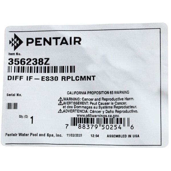 Diffuser, Pentair IF VS/VSF/2 VST/IP VS+SVRS, After 10/2020 : 356238Z