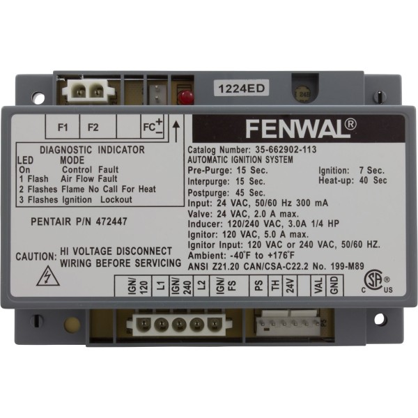 Ignition Control Module, Pentair Minimax NT : 460783
