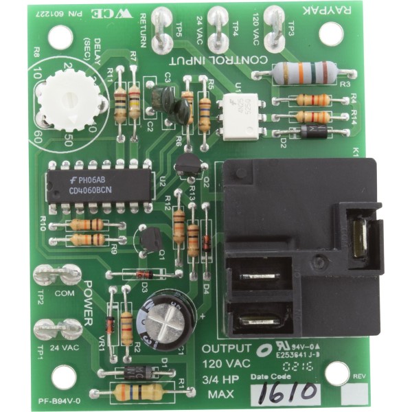 Power Vent PCB, Raypak Raytherm 514-824 : 005503F
