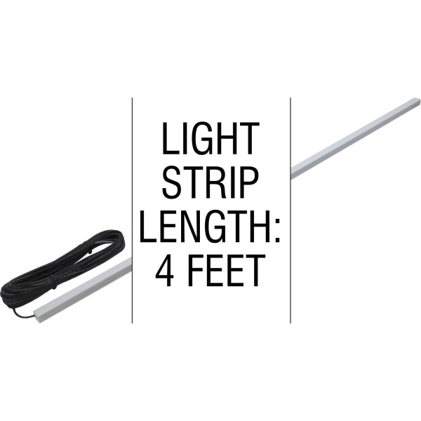 Light Strip, PAL LED, 4ft, w/Diffuser Lens, 65ft Cord : 42-PLOF-RGB-120