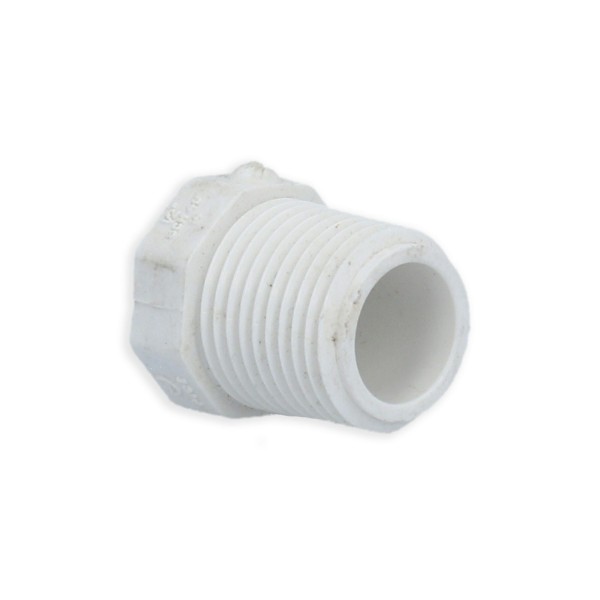 Fitting, PVC, Plug, Threaded, 1/2"MPT : 450-005