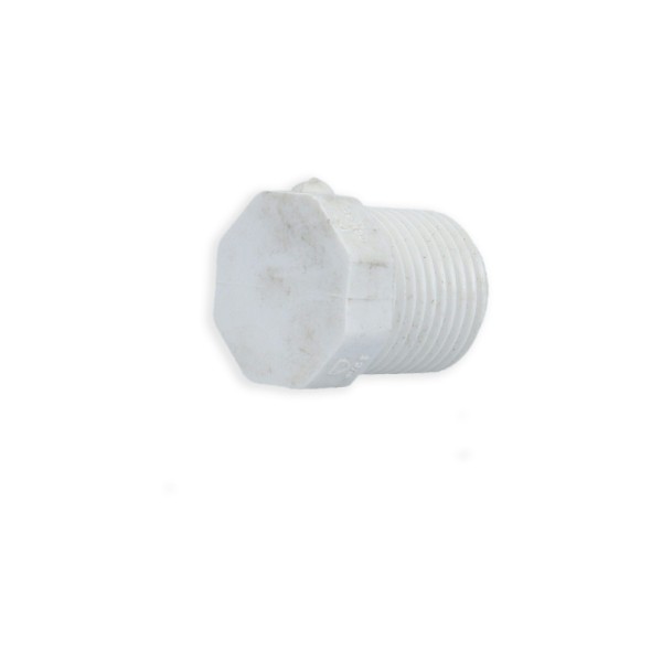 Fitting, PVC, Plug, Threaded, 1/2"MPT : 450-005