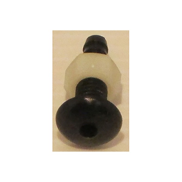 Injector, Air Seat, 1/4B, Black, Small Button Style : 12986