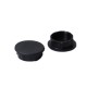 Knob, Push on 1/4Shaft W/ 5/54mm Flat, 15MM, Black : DAK150-250BLACK