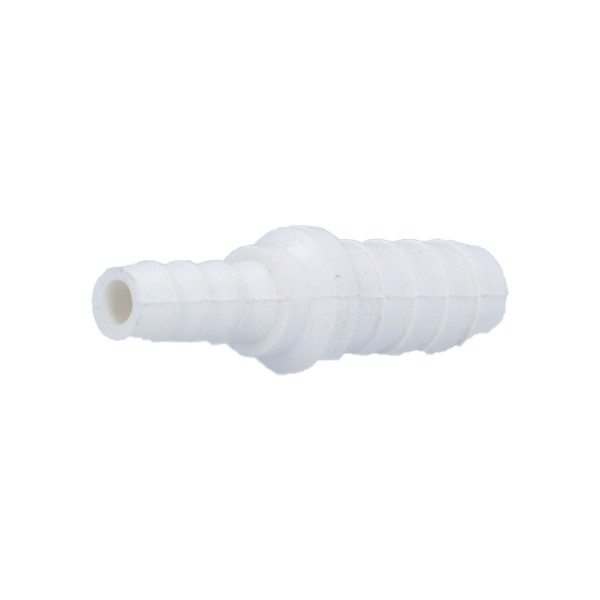 Fitting, PVC, Ribbed Barb Reducer Coupling, 3/8"RB x 1/4"RB, White : 425-4020