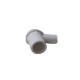Fitting, PVC, Smooth Barb Ell Adapter, 90°, 3/4"SB x 1"Spg : 411-3480