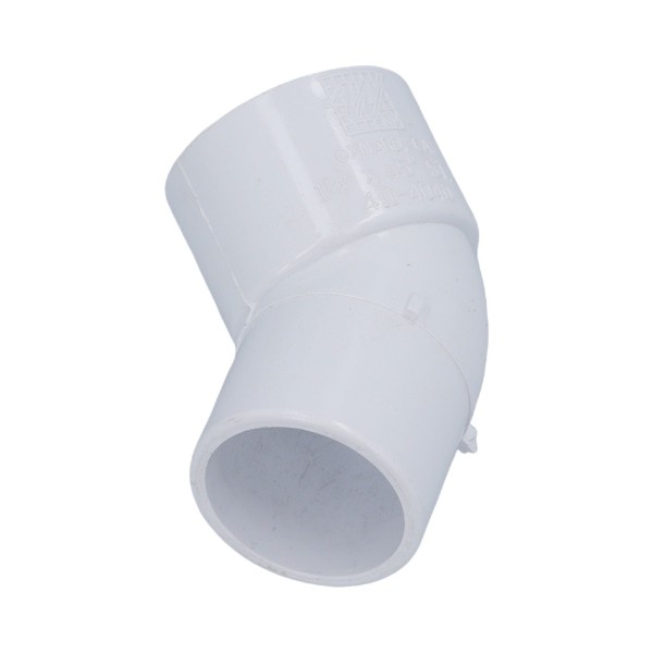 Fitting, PVC, Street Ell, 45°, 1-1/2"S x 1-1/2"Spg : 411-4040