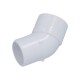 Fitting, PVC, Street Ell, 45°, 1-1/2"S x 1-1/2"Spg : 411-4040