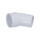 Fitting, PVC, Street Ell, 45°, 1-1/2"S x 1-1/2"Spg : 411-4040