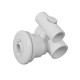 Jet Assembly, HydroAir Micro-Jet, Tee Body, 1"S Water x 1/2"S Air, White : 10-5610