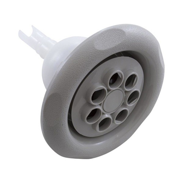 Jet Internal, Pentair Cyclone, 7 Hole Twin Spin, 5" Face, 5-Scallop, Textured, Light Gray : 951081