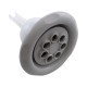 Jet Internal, Pentair Cyclone, 7 Hole Twin Spin, 5" Face, 5-Scallop, Textured, Light Gray : 951081