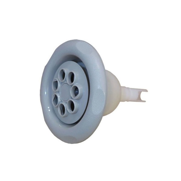 Jet Internal, Pentair Cyclone, 7 Hole Twin Spin, 5" Face, 5-Scallop, Textured, Light Gray : 951081