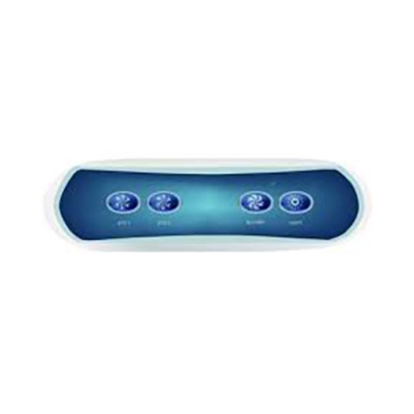 Overlay, Spaside, Balboa Auxilliary, 4-Button, Pump1-Pump2-Blower-Light : 10559