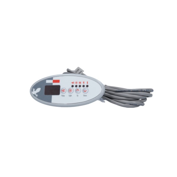 Spaside Control, Gecko TSC-9-GE1/GE2, 4-Button, LED, Pump1-Pump2/Blower, 10' Cable, w/8 Pin JST Plug : 0202-007154