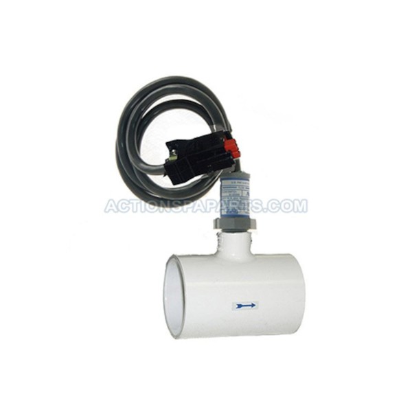 Flow Switch, Jacuzzi, 2" x 1/2"FPT PVC Fitting w/ Cord & Snap in Plug : 2000-067