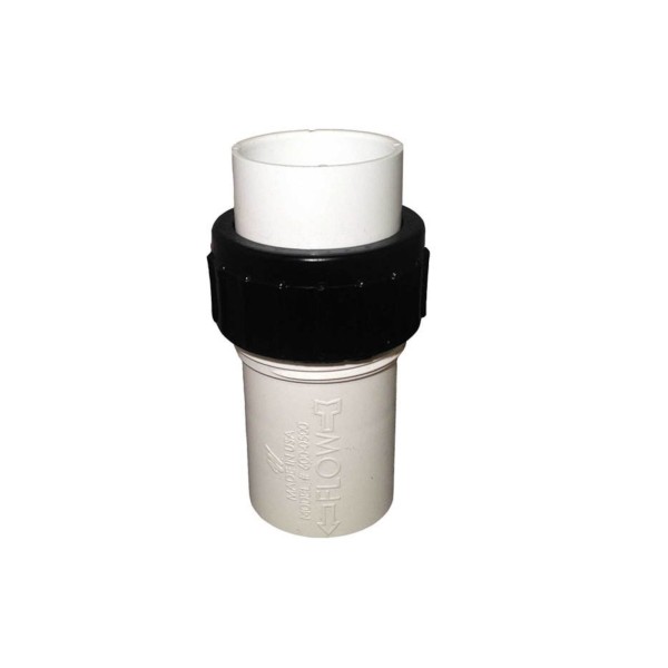 Check Valve, Waterway, 3/32lb Spring, 1-1/2" Slip x 1-1/2" Slip, White : 600-0510