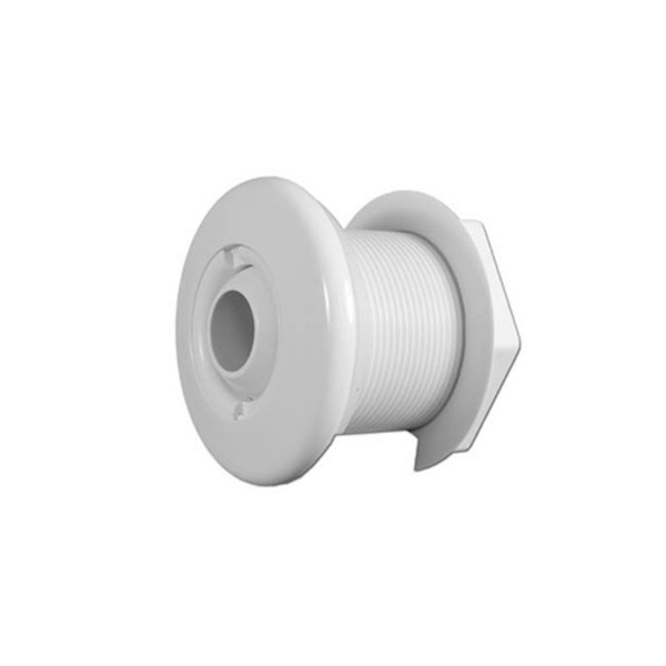Wall Fitting, Jet, HydroAir Standard Series, Extended, White w/ Eyeball, Nut, Gasket : 10-3300
