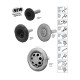 Jet Internal, Waterway Power Storm, Thread-In, Twin Roto, 5" Face, 5-Scallop, Textured, White : 229-7610