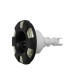 Jet Internal, Waterway Mini Storm, Roto, 3-5/16" Face, 6-Spoke, Black w/ Stainless Escutcheon : 212-8641S
