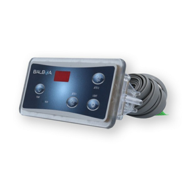 Spaside Control, Balboa VL404, Digital Duplex, 4-Button, LED, Temp-Jet1-Light-Jet2 : 51248