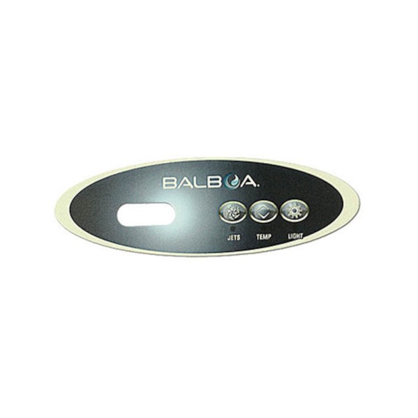 Overlay, Spaside, Balboa MVP/VL240, 3-Button, Blank-Jets-Temp-Light : 11765