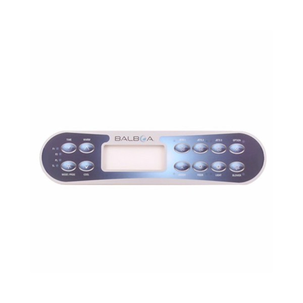 Overlay, Spaside, Balboa ML900, Oblong, 12-Button, Pump1-Pump2-Pump3-Blower : 40026