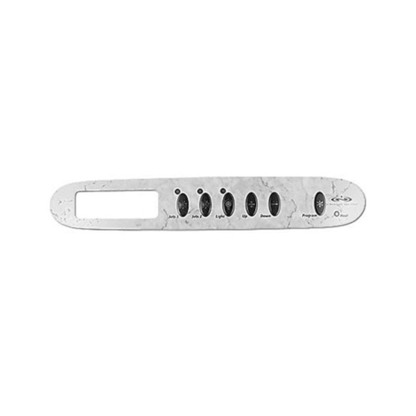 Overlay, Spaside, Dimension One Gecko TSC25, Mid-Range, 6-Button, LCD, Jets1-Jets2-Light-Up-Down-Program : 01560-352