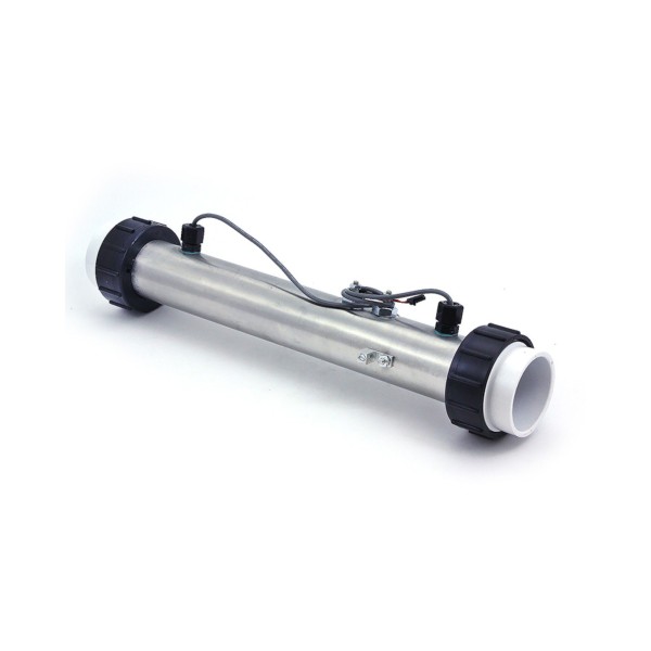 Heater Assembly, HydroQuip, M7, Waterpro, 5.5kW, 230V, 2" x 15"Long, w/2 Sensors, Tailpieces : 26-0071-M7-KS