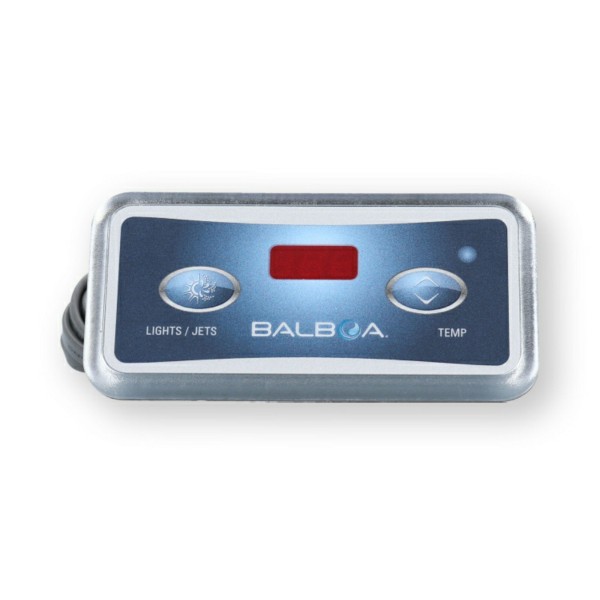 Spaside Control, Balboa Lite Digital, 2-Button, LED, Light/Jet-Temp, w/7' 6 Pin Phone Cable : 51705