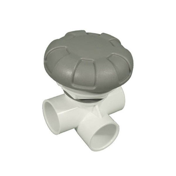 Valve, On/Off, Waterway, 2-Port, 1" Horizontal, Gray : 600-4427