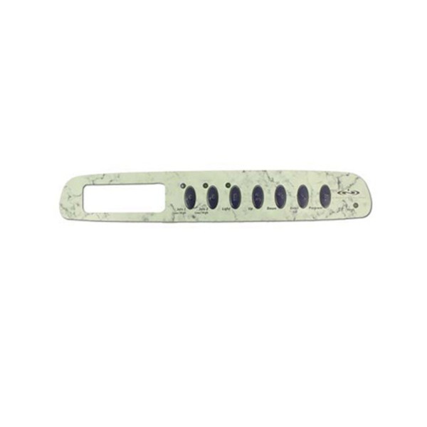 Overlay, Spaside, Dimension One Balboa D1S2, 7-Button, 2-Pump System, Blue, For 51483 or 01560-150 : 01560-269