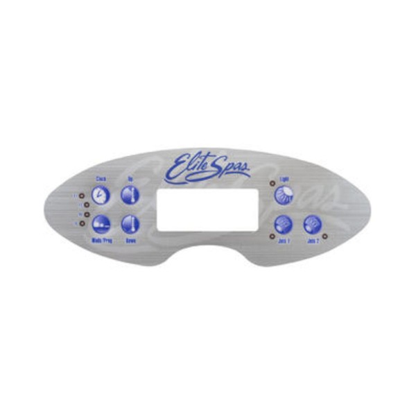 Overlay, MAAX, MX770 Elite, 7 Button, 2007-2012 Elite, Oval, Replaces 107079 8 Button Spa Side Overlay : 107078