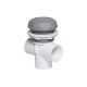 Diverter Valve, Waterway, On/Off, 1" Dual Port, Vertical, 3-Way, 5-Scallop, Gray : 600-4377