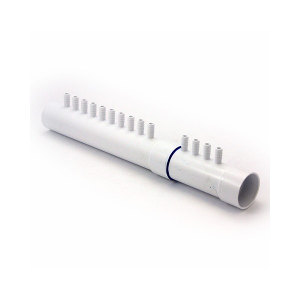Manifold, PVC, Sundnace, 1-1/2"S x Dead End x 14 3/8"RB Ports : 6540-782