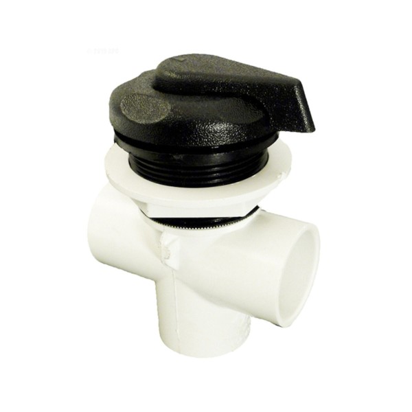 Valve, On/Off, Waterway, 2-Port, 1", 5-Scallop, Black : 600-4371