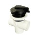 Valve, On/Off, Waterway, 2-Port, 1", 5-Scallop, Black : 600-4371