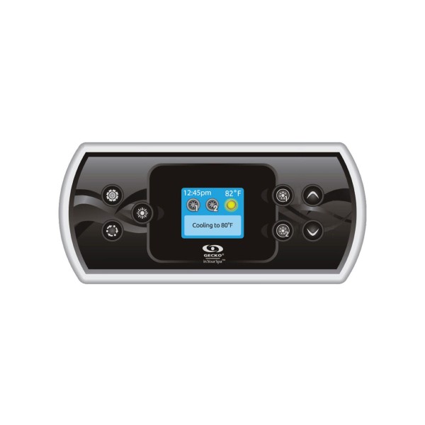 Spaside Control, Gecko, In.K500, LED, 7-Button, Settings-Light-Mode, Pump1-Pump2-Up-Down : 0607-008033