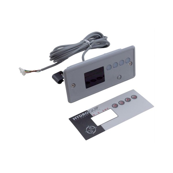 Spaside Control, HydroQuip Eco-7, Large Rectangle, 4-Button, LED, Pump1-Light-Up-Down : 34-0198