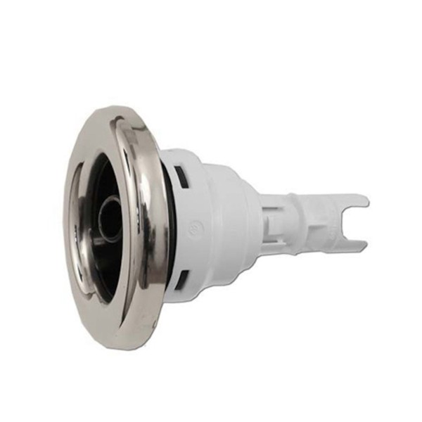 Jet Internal, Waterway Poly Storm, Twin Roto, 3-3/8" Face, Smooth, Smooth, Black w/ Stainless Escutcheon : 212-8251S