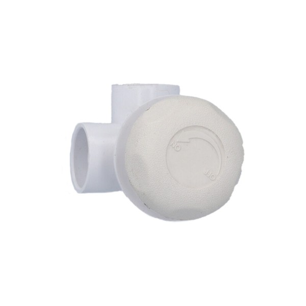 Valve, On/Off, Waterway, 2-Port, 1" Horizontal 2-Port, White : 600-4380