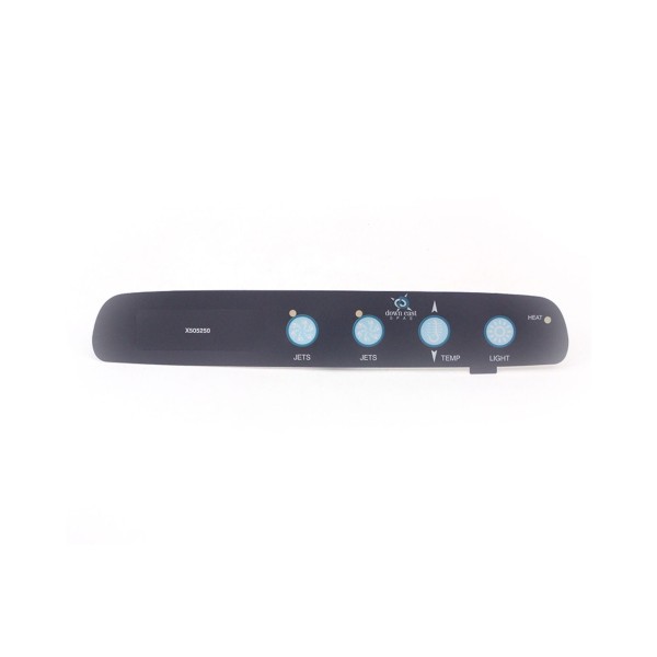 Overlay, Spaside, Master Spa MAS425/460, 4-Button Long, LCD, Jets-Jets-Temp-Light : X505250