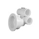 Jet Body,HYDROAIR,Micro/Converta'ssage,Stacked,1"S Air x 1"S Water,2-1/2"Hole Size, : 16-4200