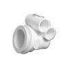 Body Assembly, Jet, HydroAir Magna, Tee Body, 1"S Water x 1"S Air, 2-5/8" Hole Size w/ Wall Fitting, Gasket, Nozzle : 10-4831